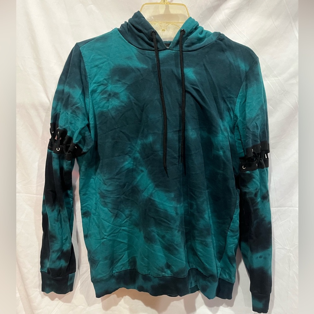Women's Teal Tie-Dye Pullover Hoodie